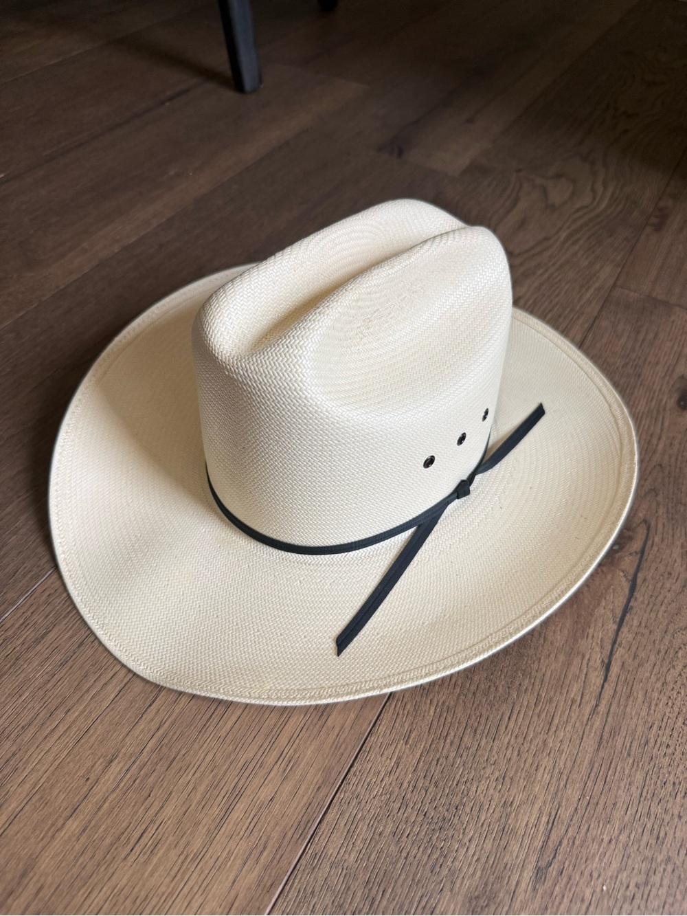 Vintage Resistol Genuine Shantung Panama Western Straw Cowboy Hat 6 3/4